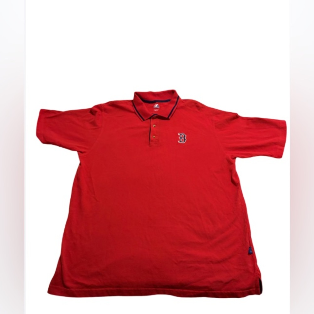 Boston Red Sox Polo Shirt with Navy Accents size XL NWOT!
